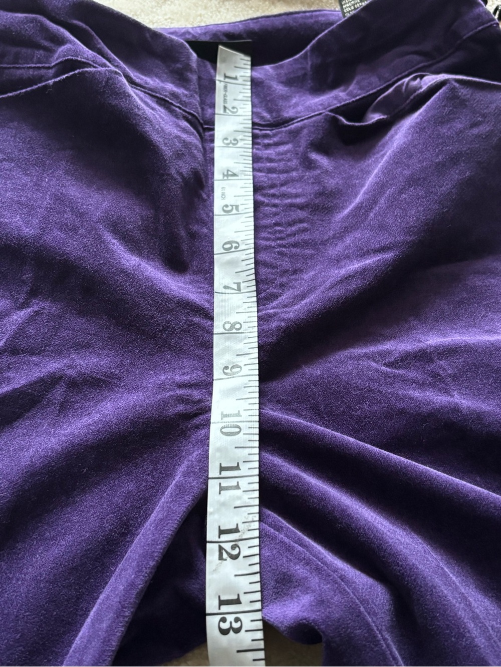 DG2 by Diane Gilman Velvet Purple Straight-Leg Pants - Picture 5 of 7